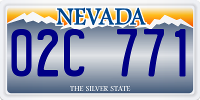 NV license plate 02C771