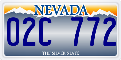 NV license plate 02C772