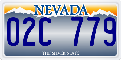 NV license plate 02C779