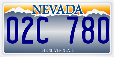 NV license plate 02C780