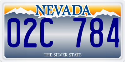 NV license plate 02C784