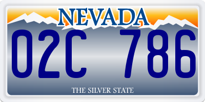 NV license plate 02C786