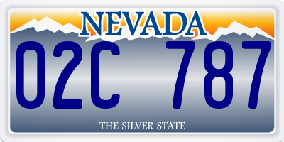 NV license plate 02C787