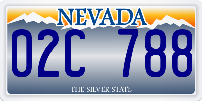NV license plate 02C788