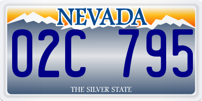 NV license plate 02C795