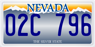 NV license plate 02C796
