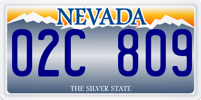 NV license plate 02C809
