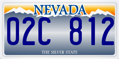 NV license plate 02C812