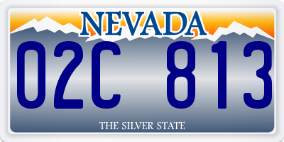 NV license plate 02C813