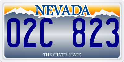 NV license plate 02C823