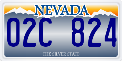 NV license plate 02C824