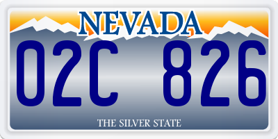 NV license plate 02C826