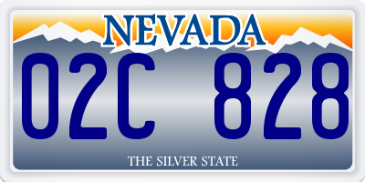 NV license plate 02C828