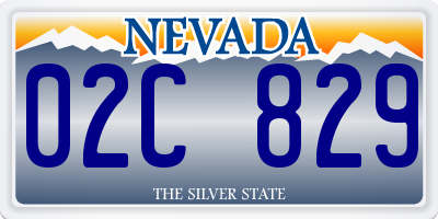 NV license plate 02C829