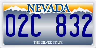 NV license plate 02C832