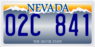 NV license plate 02C841