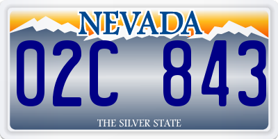 NV license plate 02C843