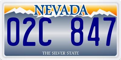 NV license plate 02C847