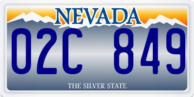 NV license plate 02C849