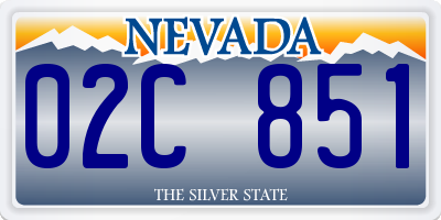 NV license plate 02C851