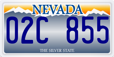 NV license plate 02C855