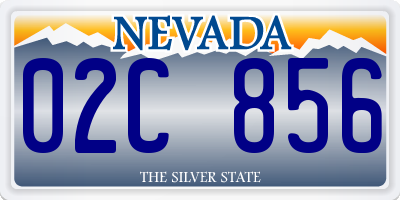 NV license plate 02C856