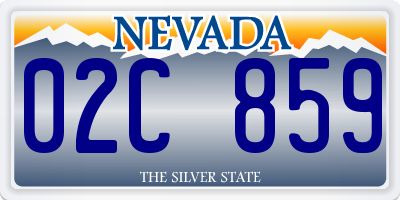 NV license plate 02C859