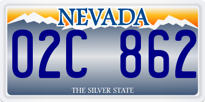 NV license plate 02C862