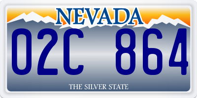 NV license plate 02C864