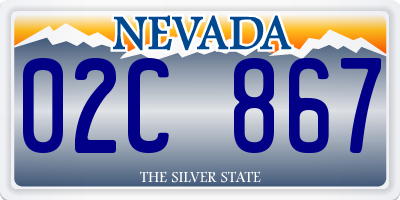 NV license plate 02C867