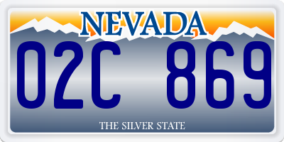 NV license plate 02C869