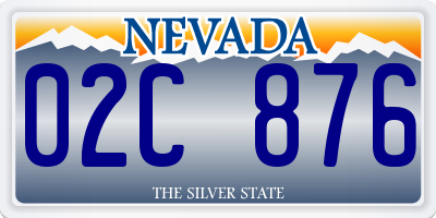 NV license plate 02C876