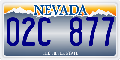 NV license plate 02C877