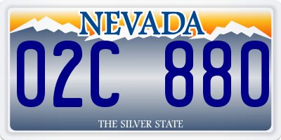 NV license plate 02C880