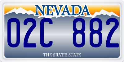 NV license plate 02C882