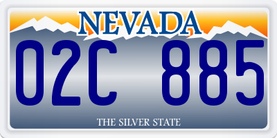 NV license plate 02C885