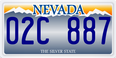 NV license plate 02C887