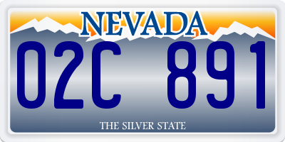 NV license plate 02C891