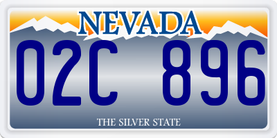 NV license plate 02C896