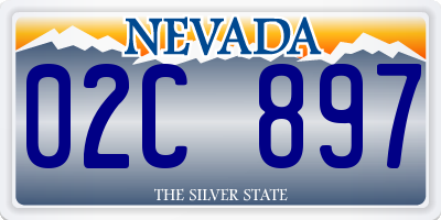 NV license plate 02C897