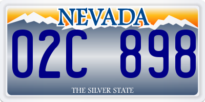 NV license plate 02C898