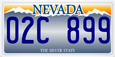 NV license plate 02C899