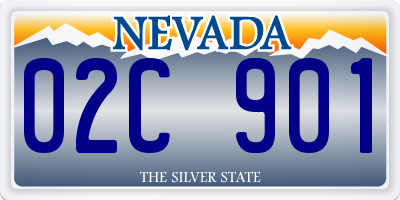 NV license plate 02C901