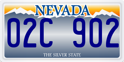 NV license plate 02C902