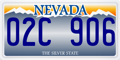 NV license plate 02C906