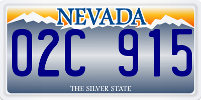 NV license plate 02C915
