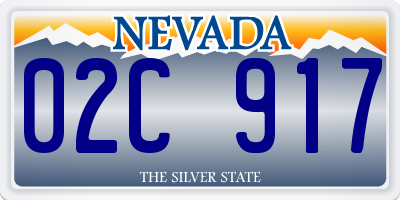 NV license plate 02C917