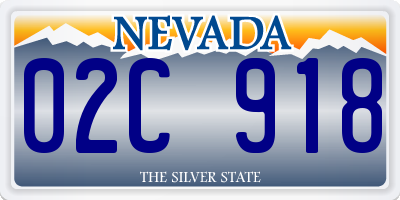 NV license plate 02C918