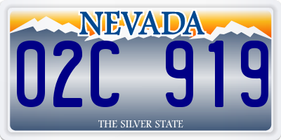 NV license plate 02C919