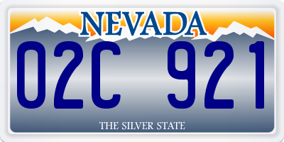 NV license plate 02C921